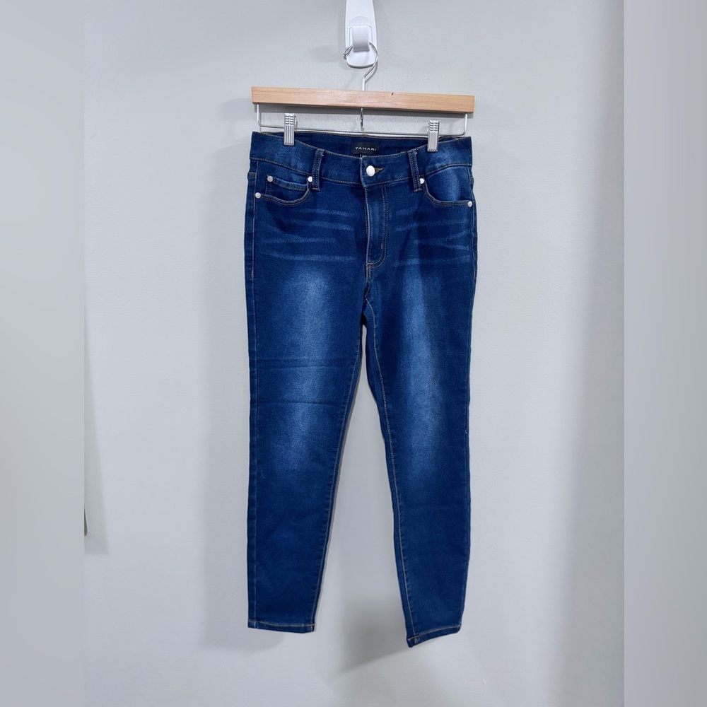 Tahari Dark Blue Kelly Classic Skinny Jeans Size 6/28